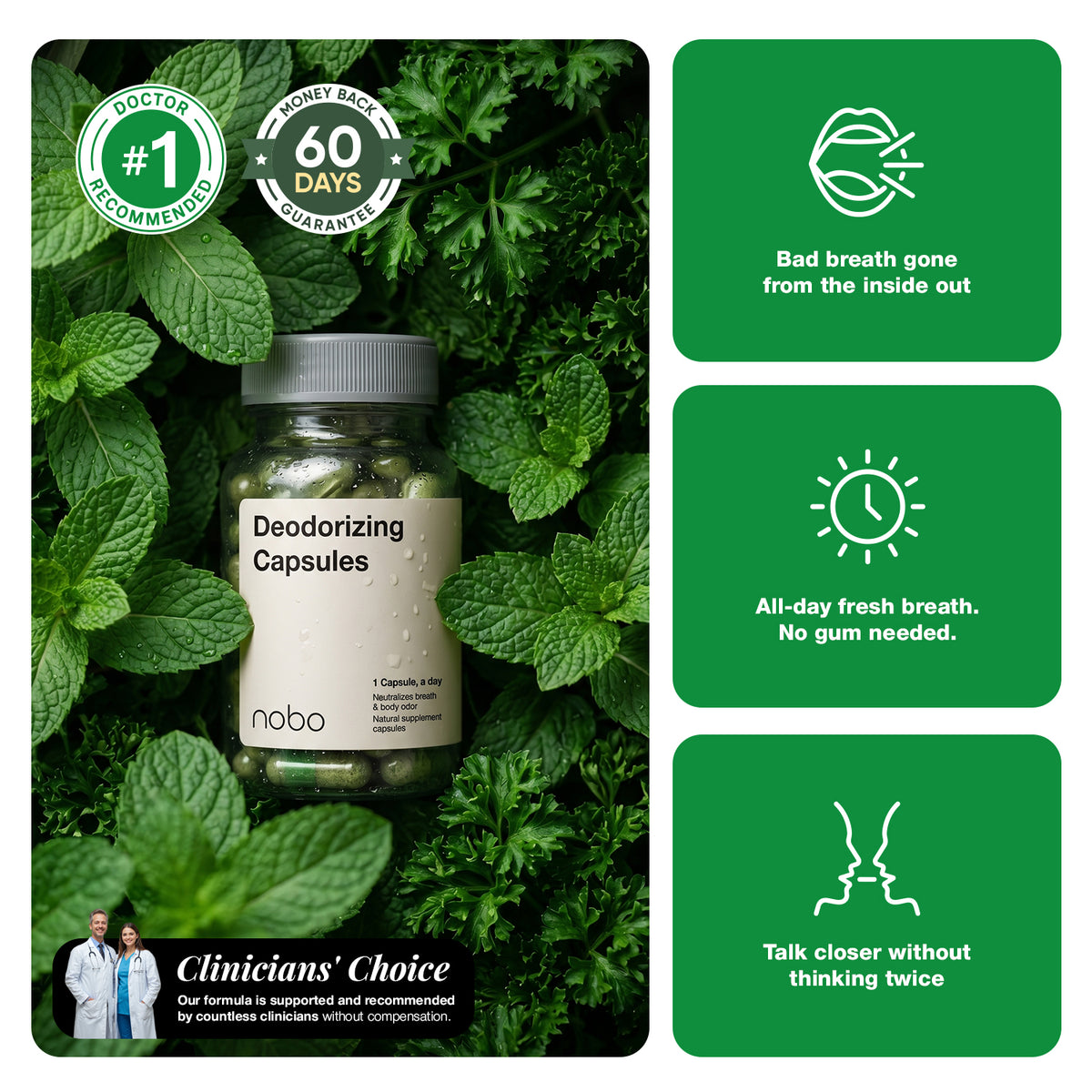 NOBO™ Clinical Strength Anti Bad Breath Capsules VIP