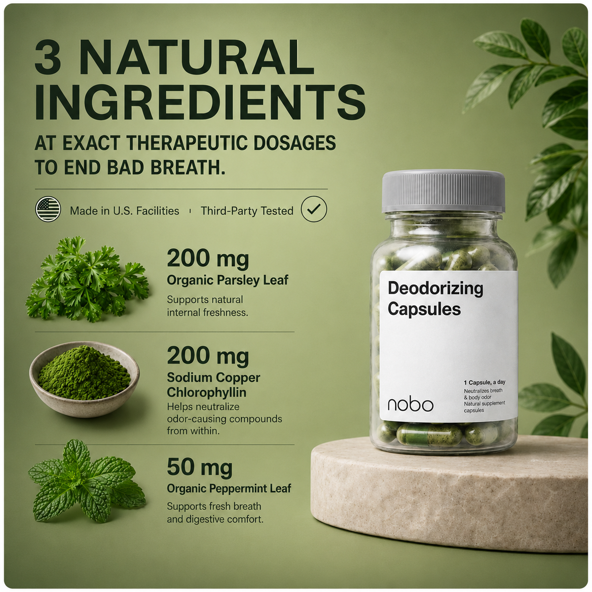 Clinical Strength Anti Bad Breath Capsules by NOBO™